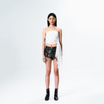 Chiffon Draping Corset White