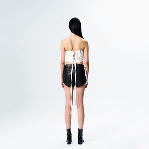 Chiffon Draping Corset White
