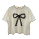 PATCH RIBBON TEE - WHITE / BLACK