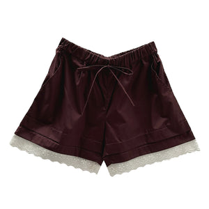 BRODERIE SHORTS - BORDEAUX