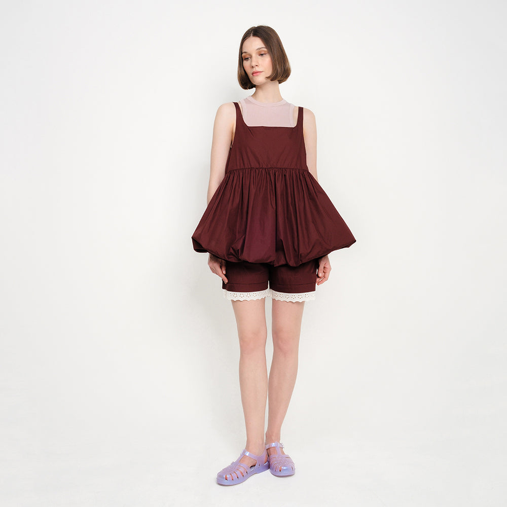 BALOON BABYDOLL - BORDEAUX