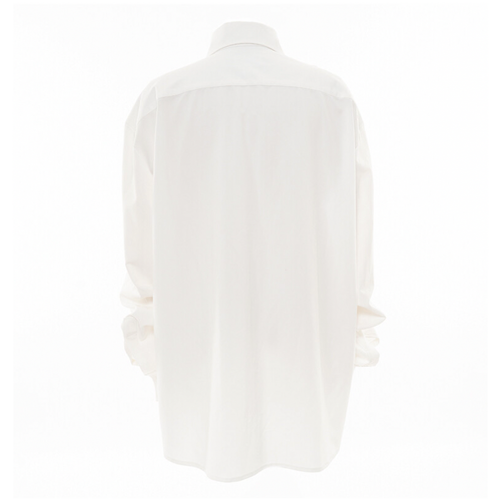 Draping Cowl Shirt White