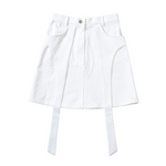 A-Line White Skirt White