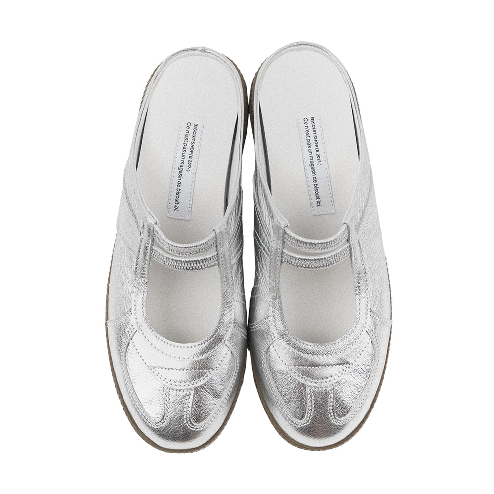 Classic German Army Mary Jane Mules SILVER