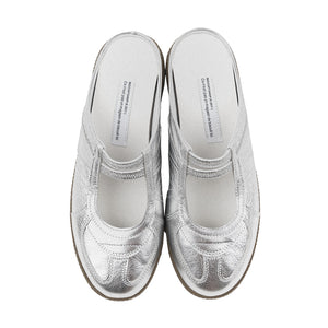Classic German Army Mary Jane Mules SILVER