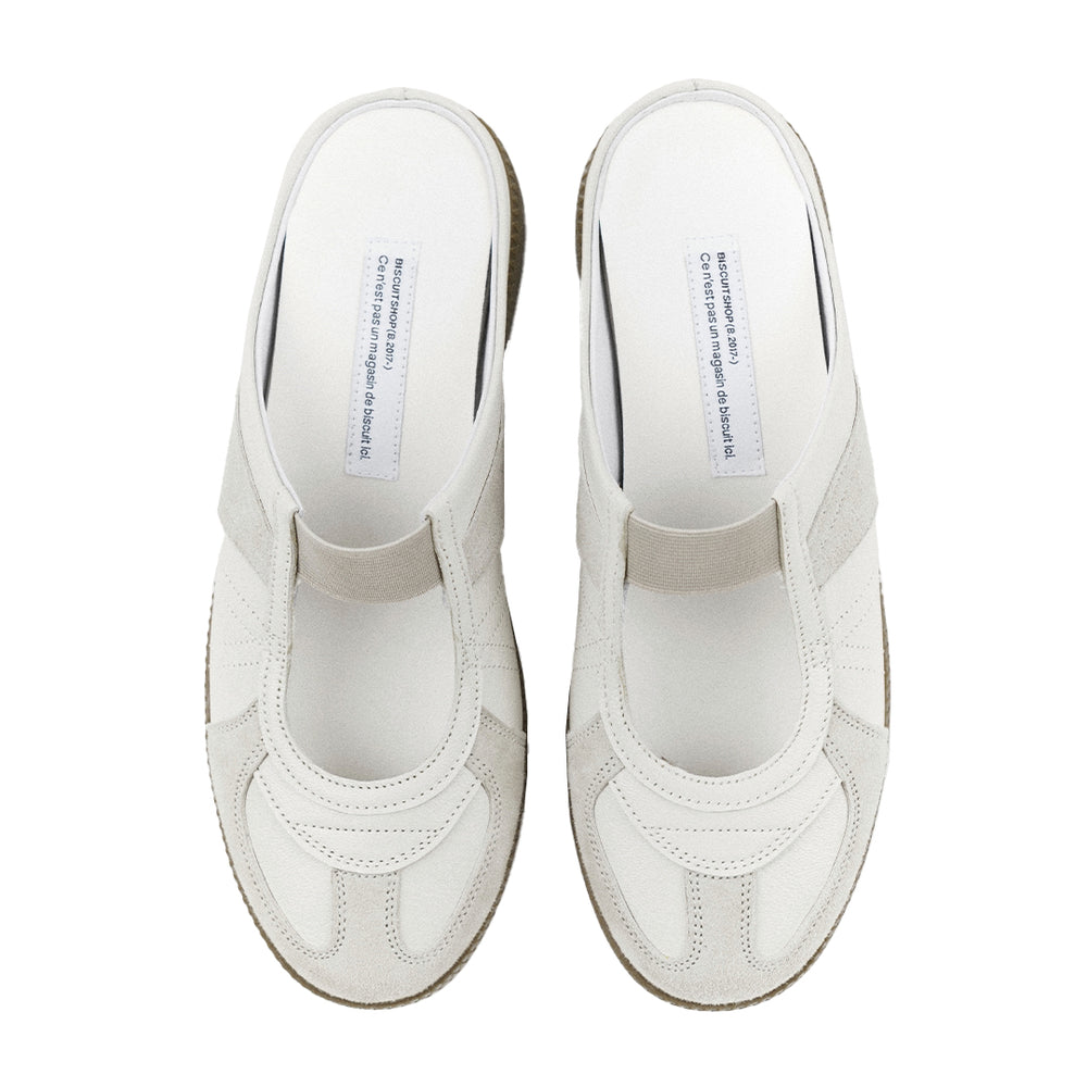 Classic German Army Mary Jane Mules IVORY