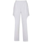 BOTH SIDE CUT-OUT JERSEY PANTS WHITE