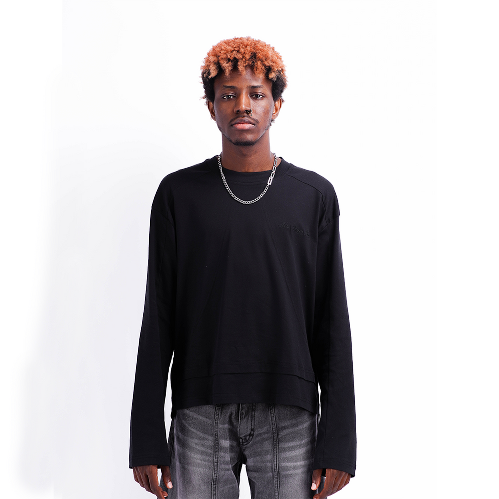 BOXY DAILY TEE JAPANESE FLUX LONGSLEEVE BLACK
