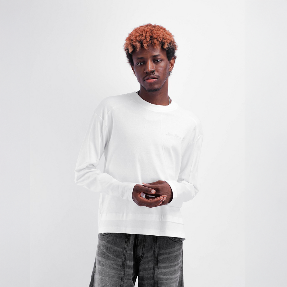 BOXY DAILY TEE JAPANESE FLUX LONGSLEEVE WHITE