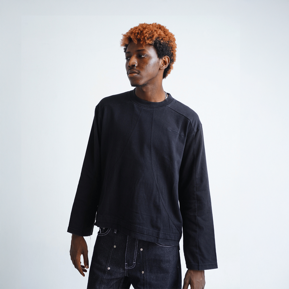 BOXY DAILY TEE VINTAGE BLACK LONGSLEEVE