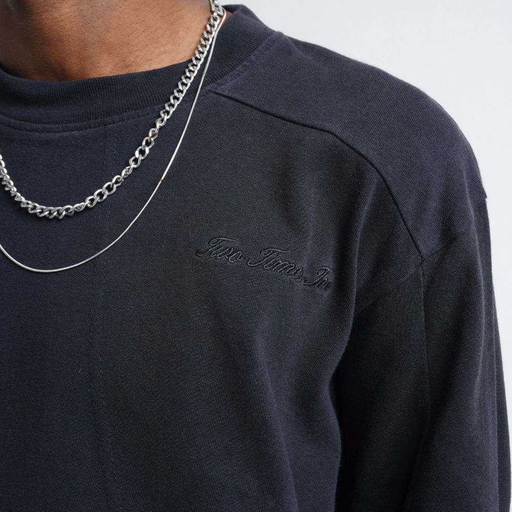 BOXY DAILY TEE VINTAGE BLACK LONGSLEEVE