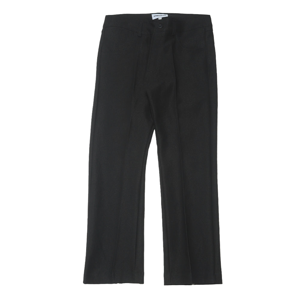ZIPPER STRAIGHT JEANS BLACK DENIM