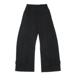 PLEATED BARREL PANTS BLACK