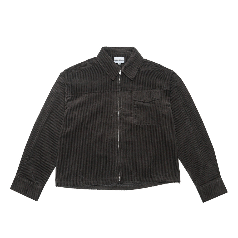 DISTRESSED SHIRT JACKET GREY