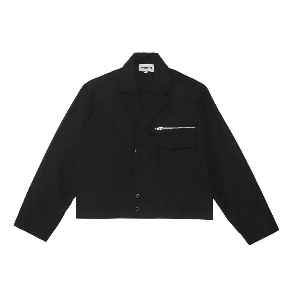 DOUBLE BREASTED SMART JACKET BLACK