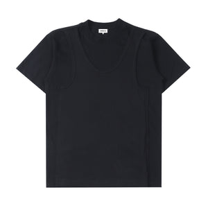 DOUBLE LAYERED T-SHIRT BLACK