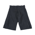 Pleated Bermuda Black - Blue Denim