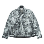 PAINTED DOUBLE BREASTED JACKET DENIM BLUE