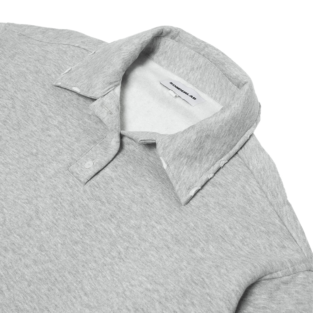 DISTRESSED RUGBY SHIRT GREY