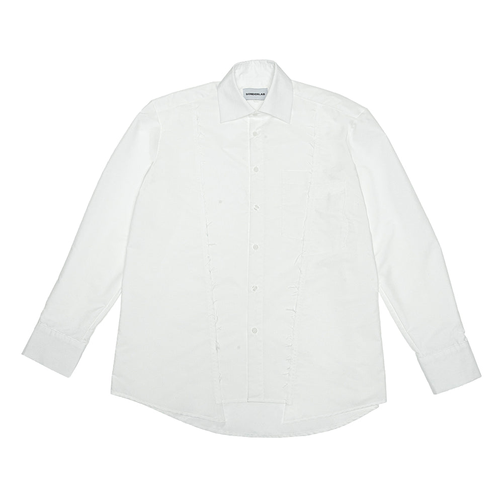 DISTRESSED DECONSTRUCTED SHIRT WHITE