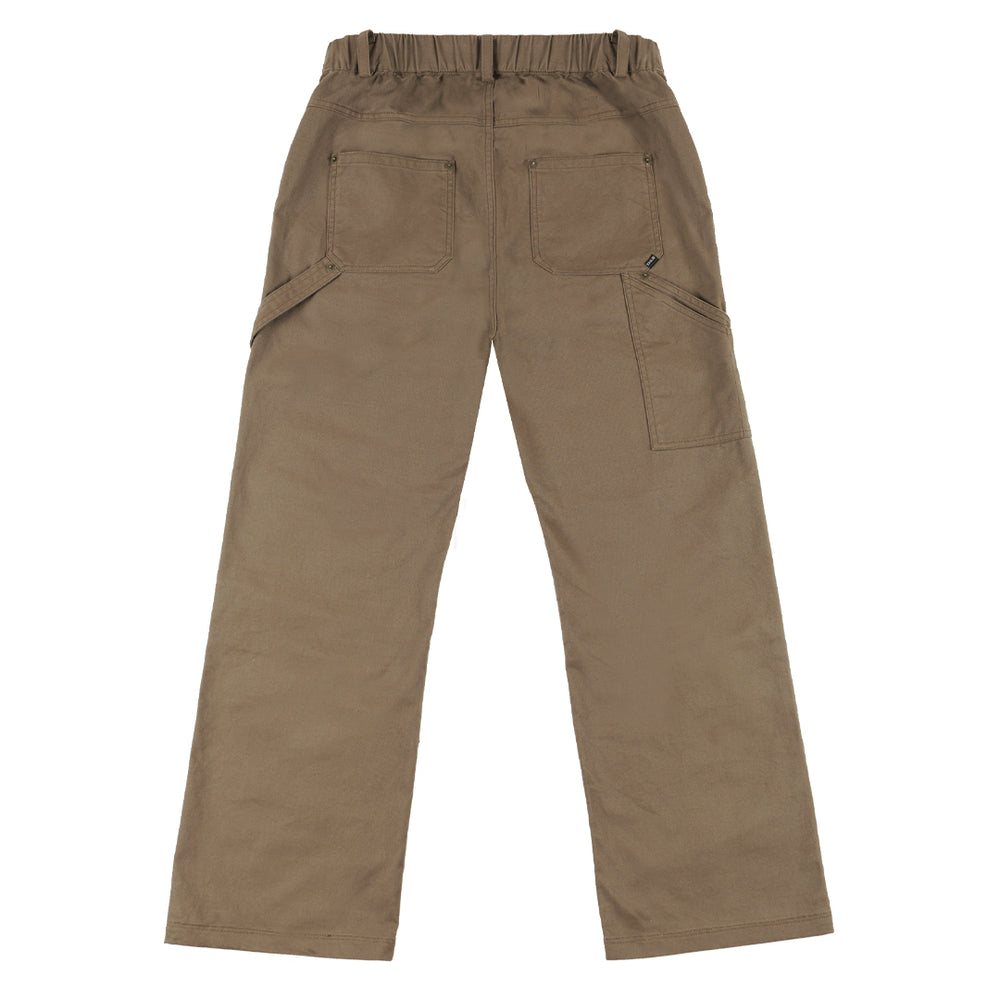 Mocca Utility Double Knee Cargo Pocket Pants Mocca