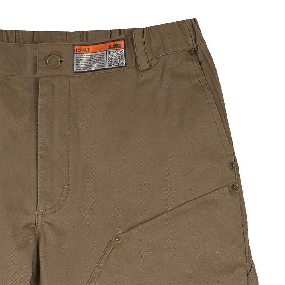 Mocca Utility Double Knee Cargo Pocket Pants Mocca