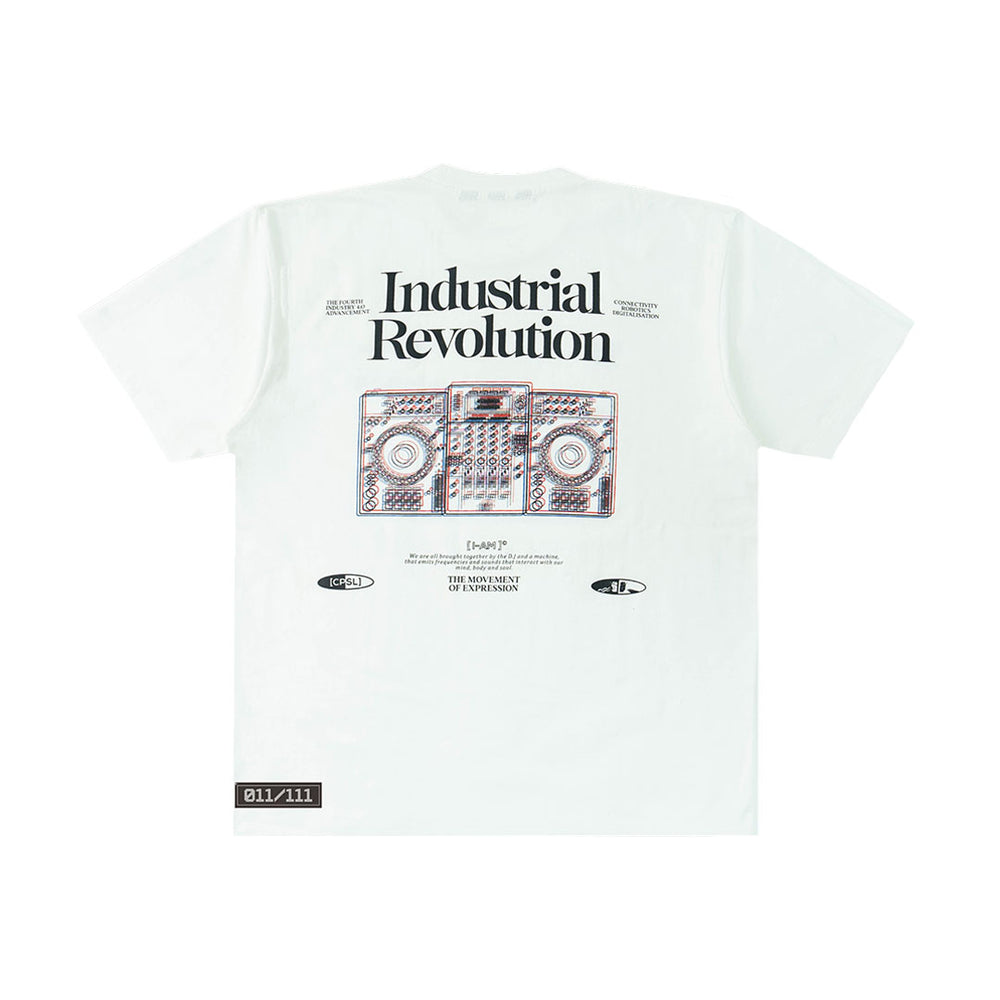 INDUSTRIAL REVOLUTION ADV D.J WHITE T-SHIRT WHITE