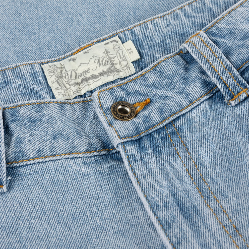 Carpenter Denim Shorts Blue Washed