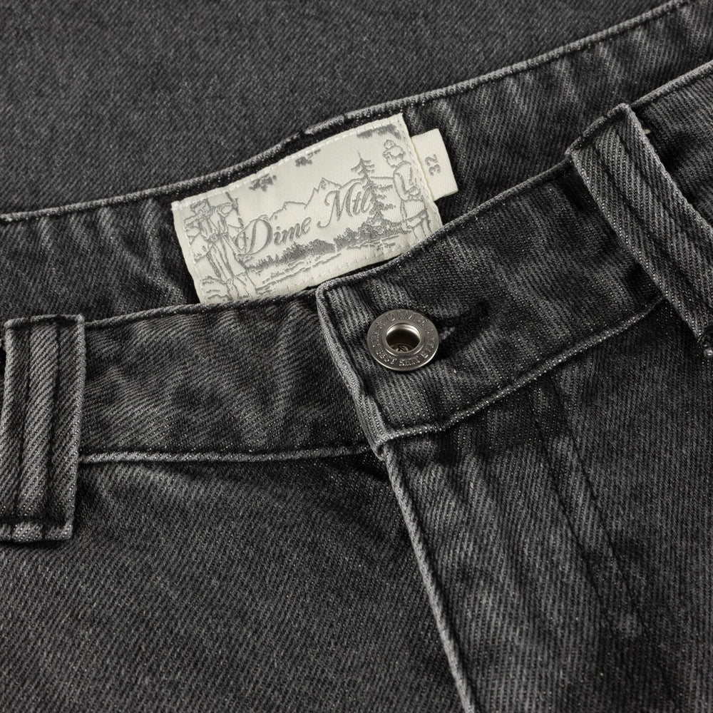 Carpenter Denim Shorts Faded Black