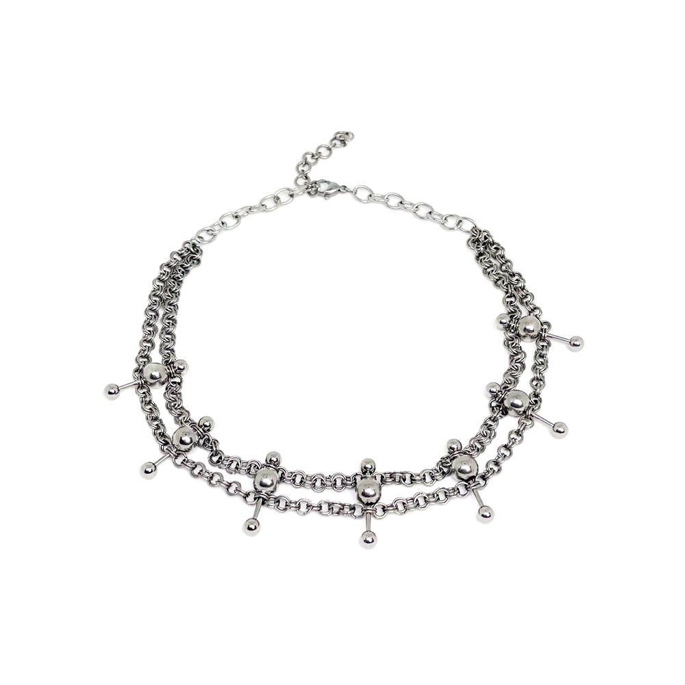 CARRIE SILVER NECKLACE