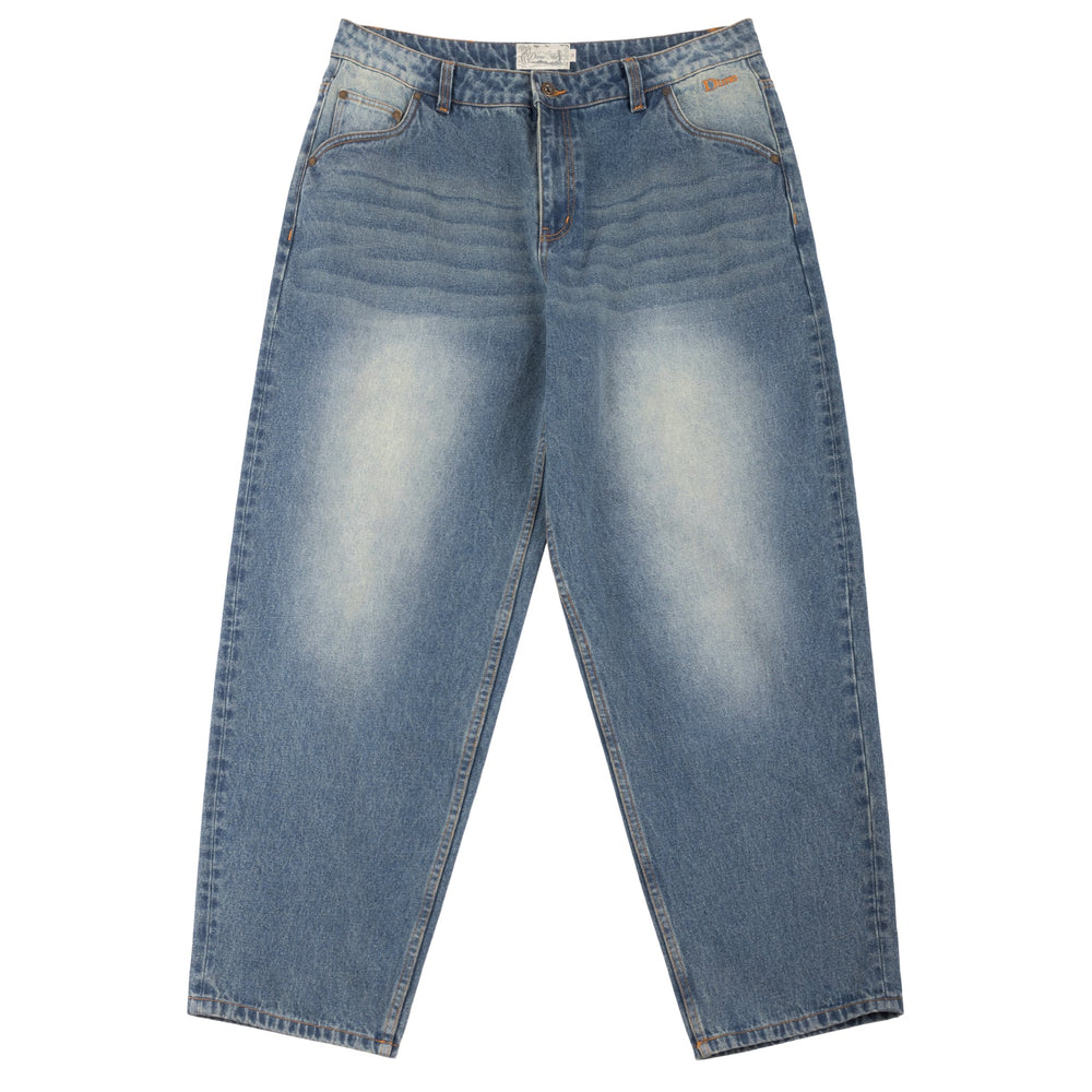 Classic Baggy Denim Pants Dipped Sunblasted Indigo