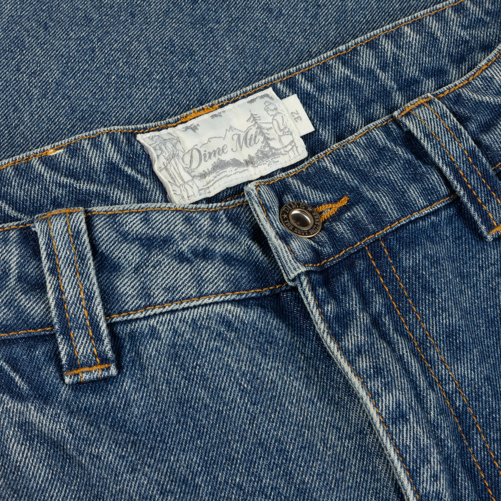 Classic Baggy Denim Pants Dipped Sunblasted Indigo