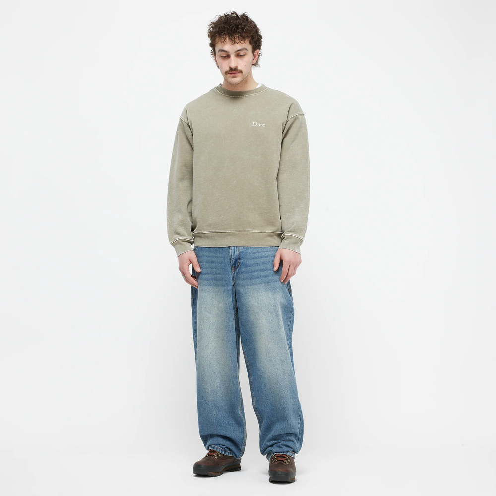 Classic Baggy Denim Pants Dipped Sunblasted Indigo