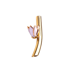 Ode To Nature Crocus Brooch White