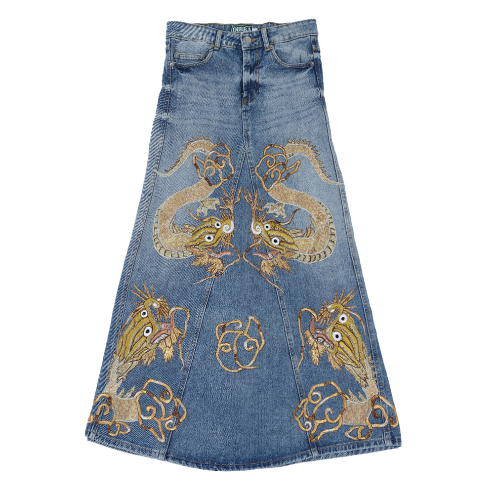 BIXI DENIM SKIRT DENIM BLUE