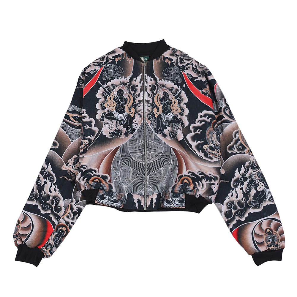 TANGKA BOMBER JACKET BROWN - RED