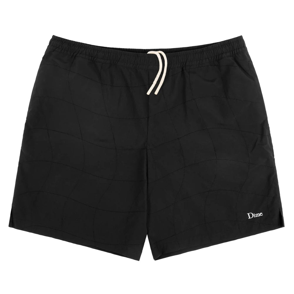 Wave Quilted Shorts Black