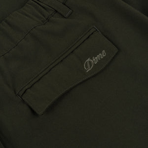 Pleated Twill Pants Forest Green