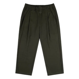 Pleated Twill Pants Forest Green