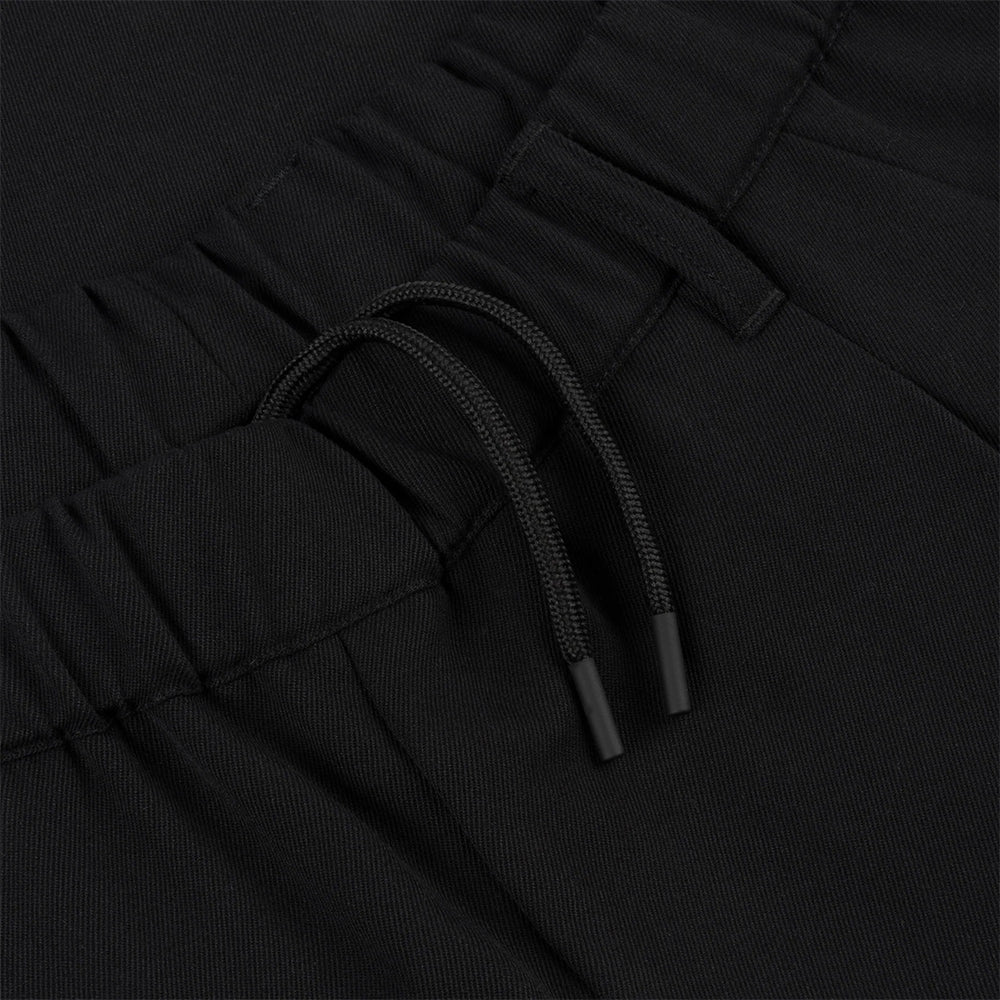 Pleated Twill Pants Black