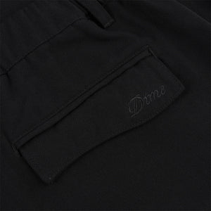 Pleated Twill Pants Black