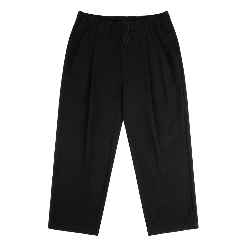 Pleated Twill Pants Black