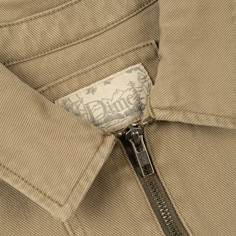 Denim Twill Jacket Khaki Washed