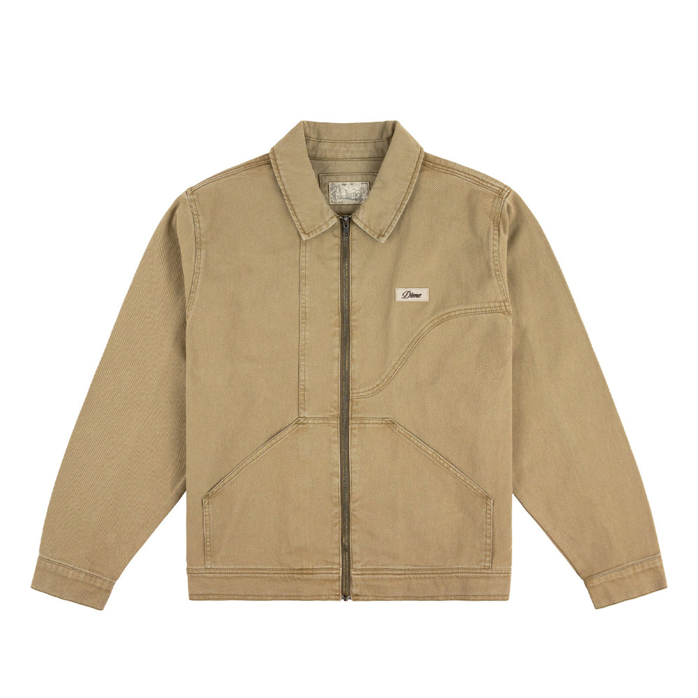 Denim Twill Jacket Khaki Washed