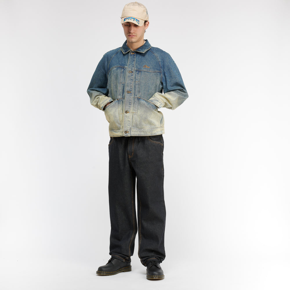 Denim Jacket Dipped Sunblasted Indigo