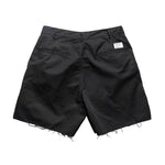 RAW PLEATED SHORTS BLACK