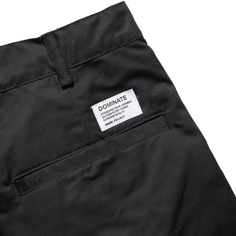 RAW PLEATED SHORTS BLACK