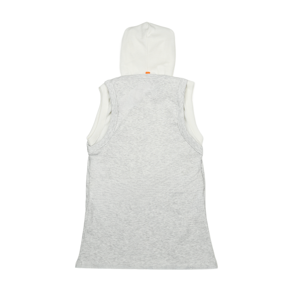 DOUBLE LAYERED HOODED TANK TOP