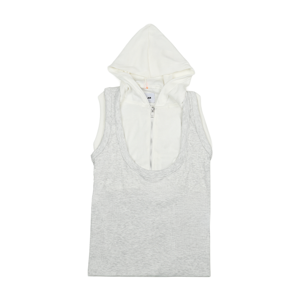 DOUBLE LAYERED HOODED TANK TOP