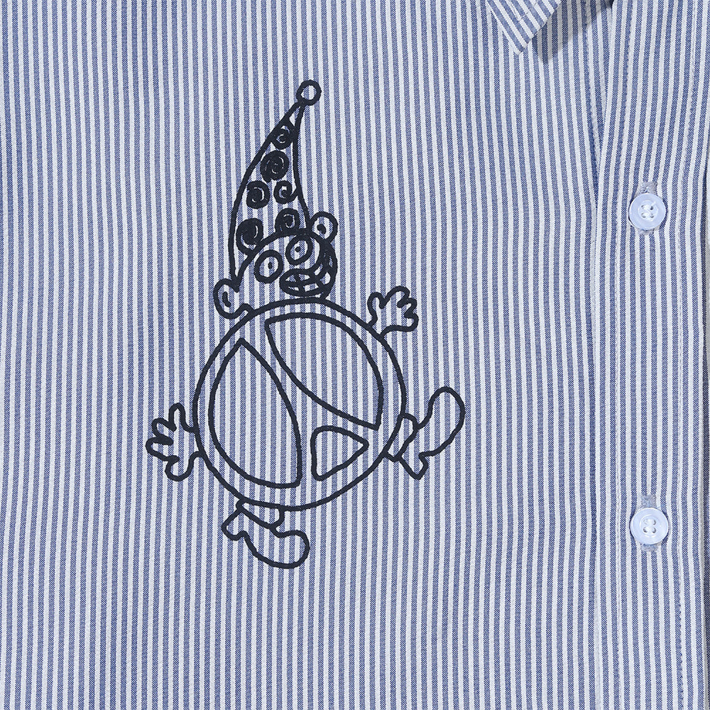 PECULIAR STRIPE SHIRT WHITE BLUE